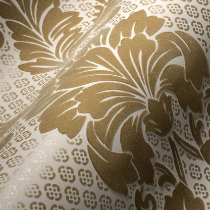 Architects Paper Luxury wallpaper Luxus Flocktapete Gold Creme 10,05 m x 0,52 m