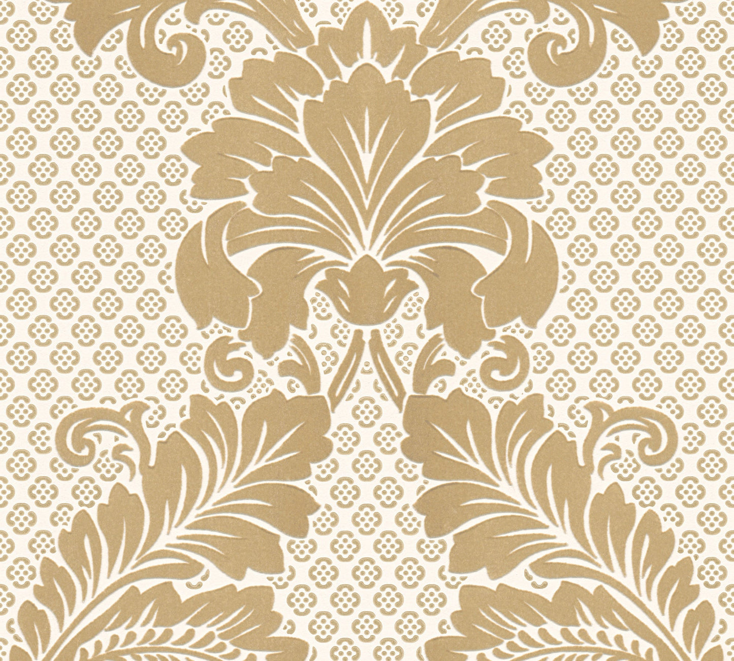 Architects Paper Luxury wallpaper Luxus Flocktapete Gold Creme 10,05 m x 0,52 m