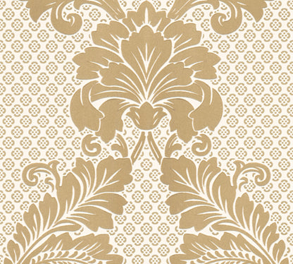Architects Paper Luxury wallpaper Luxus Flocktapete Gold Creme 10,05 m x 0,52 m