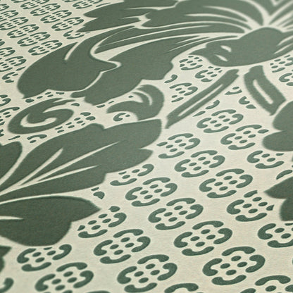 Architects Paper Luxury wallpaper Luxus Flocktapete Grün Blau 10,05 m x 0,52 m