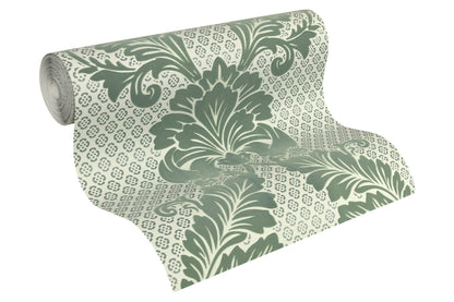 Architects Paper Luxury wallpaper Luxus Flocktapete Grün Blau 10,05 m x 0,52 m