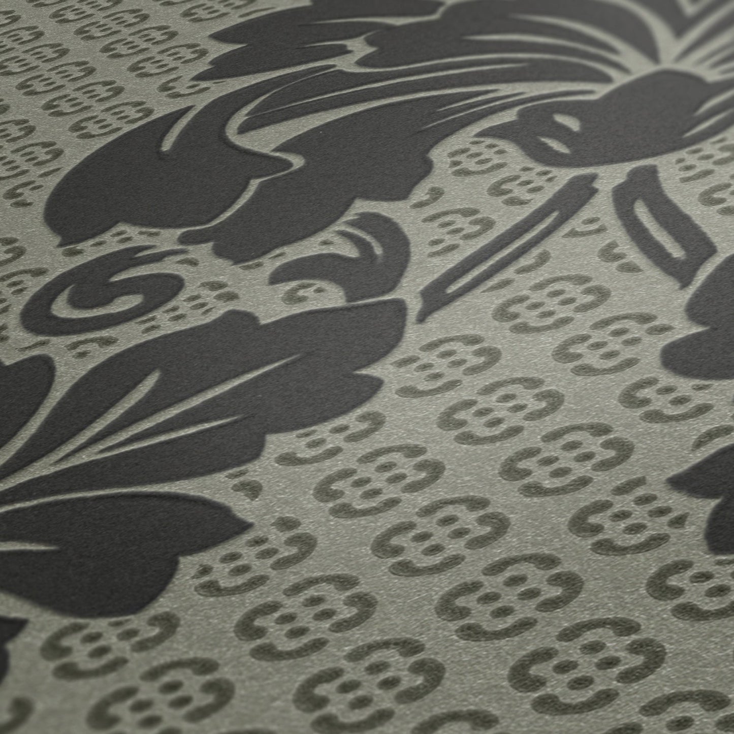Architects Paper Luxury wallpaper Luxus Flocktapete Grau Bronze 10,05 m x 0,52 m