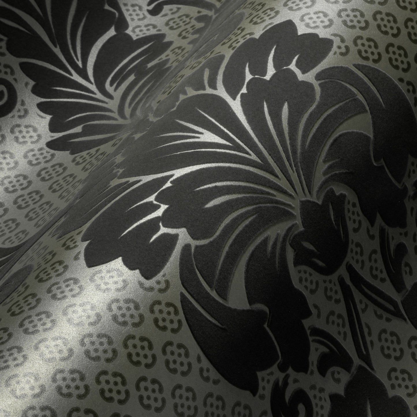 Architects Paper Luxury wallpaper Luxus Flocktapete Grau Bronze 10,05 m x 0,52 m