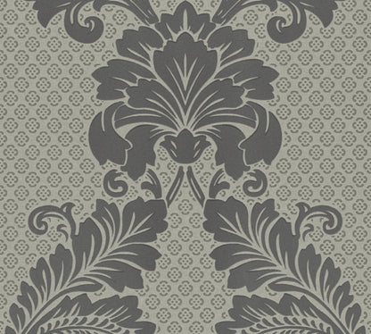 Architects Paper Luxury wallpaper Luxus Flocktapete Grau Bronze 10,05 m x 0,52 m