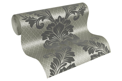 Architects Paper Luxury wallpaper Luxus Flocktapete Grau Bronze 10,05 m x 0,52 m