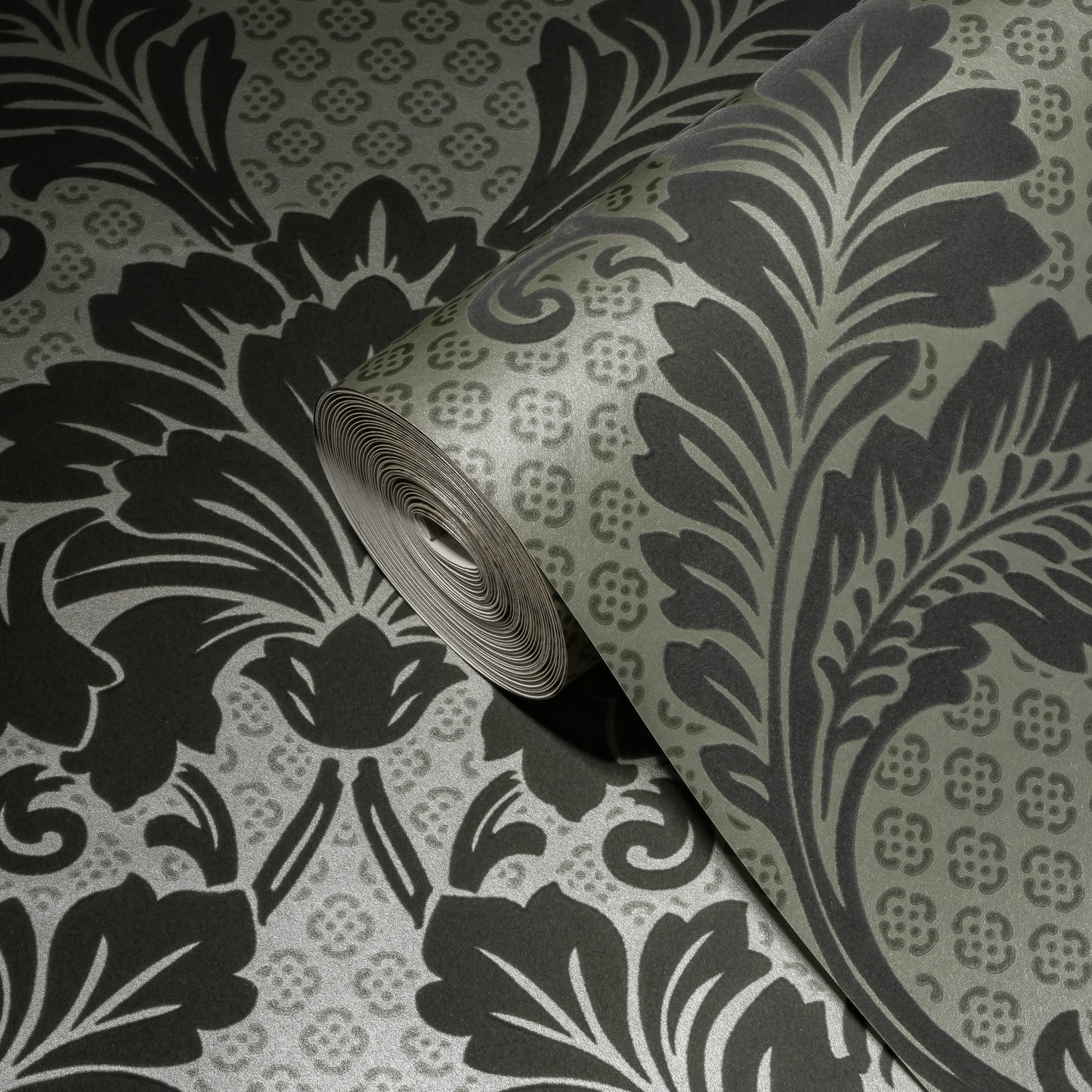 Architects Paper Luxury wallpaper Luxus Flocktapete Grau Bronze 10,05 m x 0,52 m