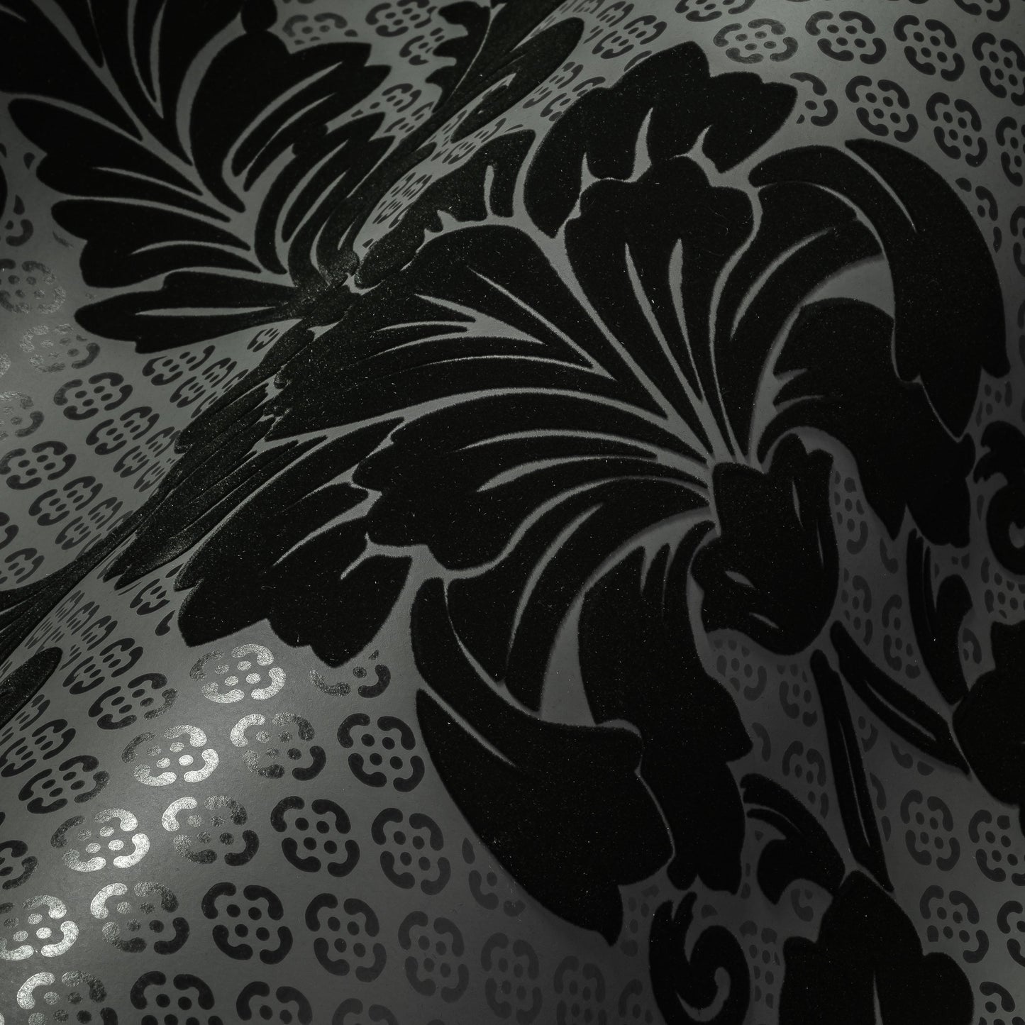 Architects Paper Luxury wallpaper Luxus Flocktapete Schwarz Grau 10,05 m x 0,52 m