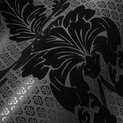 Architects Paper Luxury wallpaper Luxus Flocktapete Schwarz Grau 10,05 m x 0,52 m
