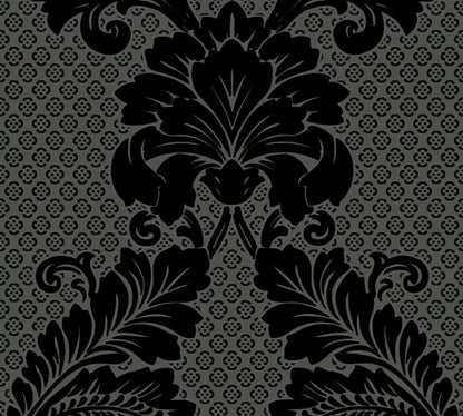 Architects Paper Luxury wallpaper Luxus Flocktapete Schwarz Grau 10,05 m x 0,52 m