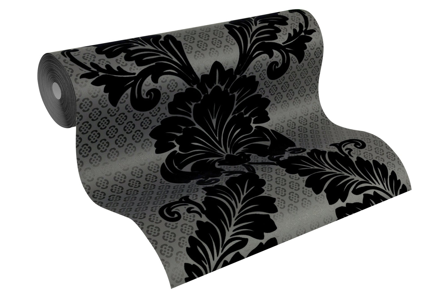 Architects Paper Luxury wallpaper Luxus Flocktapete Schwarz Grau 10,05 m x 0,52 m