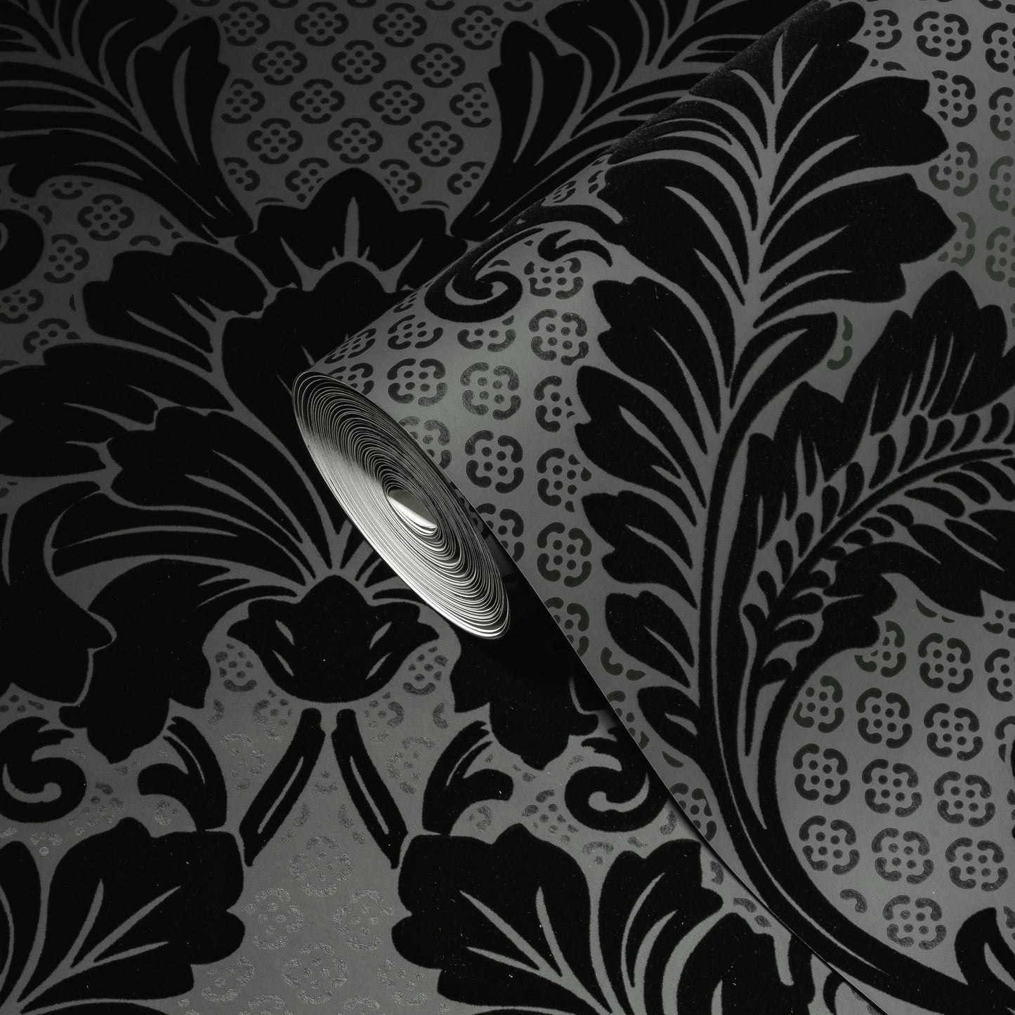 Architects Paper Luxury wallpaper Luxus Flocktapete Schwarz Grau 10,05 m x 0,52 m