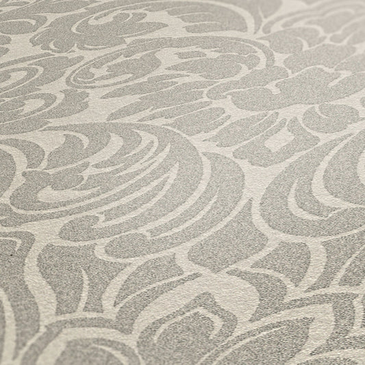 Architects Paper Luxury wallpaper Luxus Glasperlentapete Silber Creme 10,05 m x 0,52 m