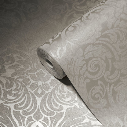 Architects Paper Luxury wallpaper Luxus Glasperlentapete Silber Creme 10,05 m x 0,52 m