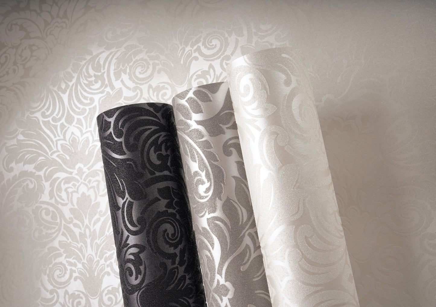 Architects Paper Luxury wallpaper Luxus Glasperlentapete Silber Creme 10,05 m x 0,52 m