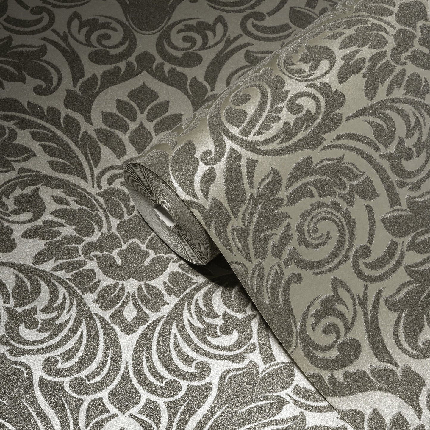 Architects Paper Luxury wallpaper Luxus Glasperlentapete Silber Grau 10,05 m x 0,52 m