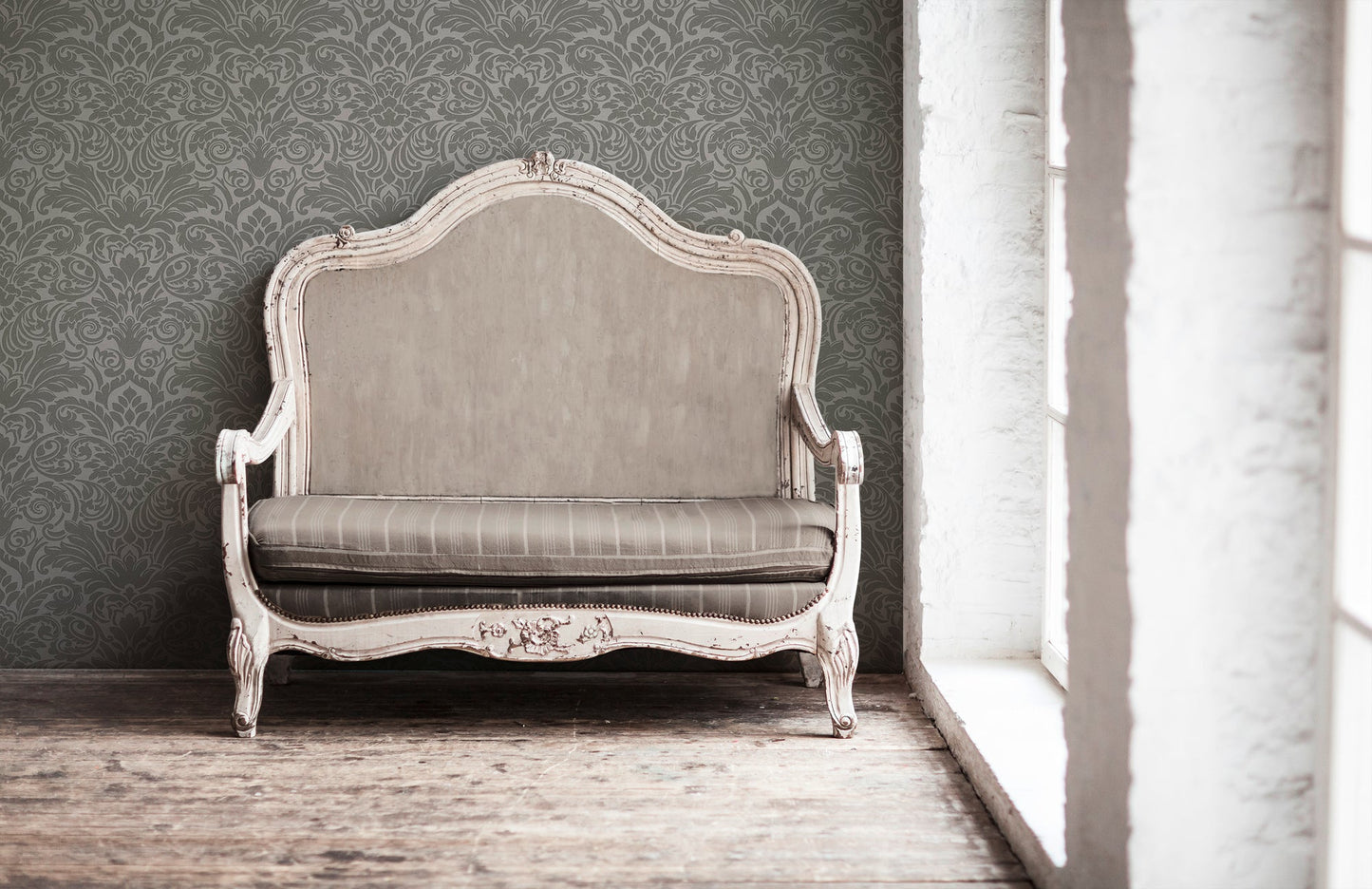 Architects Paper Luxury wallpaper Luxus Glasperlentapete Silber Grau 10,05 m x 0,52 m