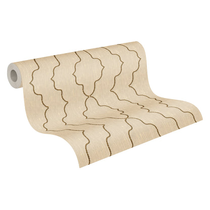Architects Paper Wall Fashion Designtapete Creme Gold 3,20 m x 0,53 m