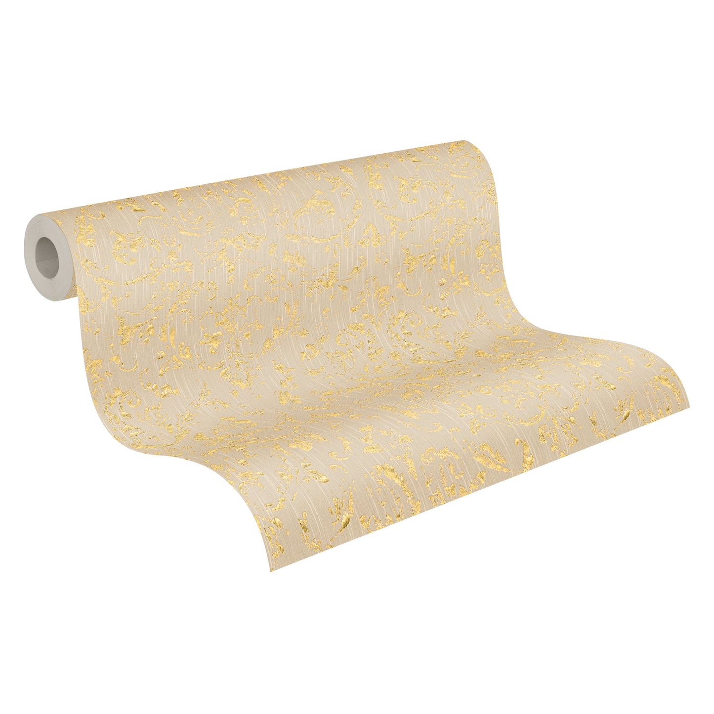 Architects Paper Metallic Silk Vlies-Textiltapete Beige Gold 10,05 m x 0,53 m