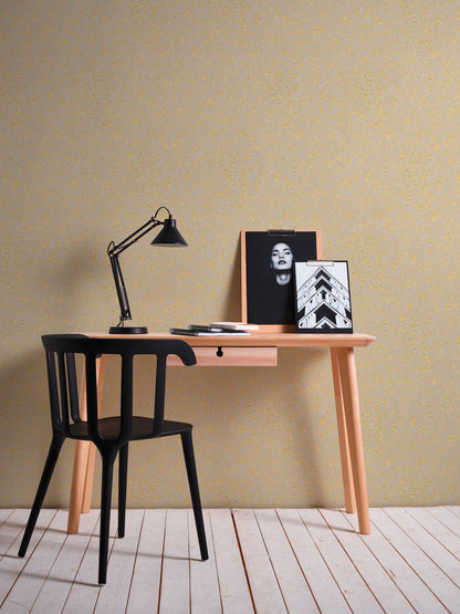 Architects Paper Metallic Silk Vlies-Textiltapete Beige Gold 10,05 m x 0,53 m
