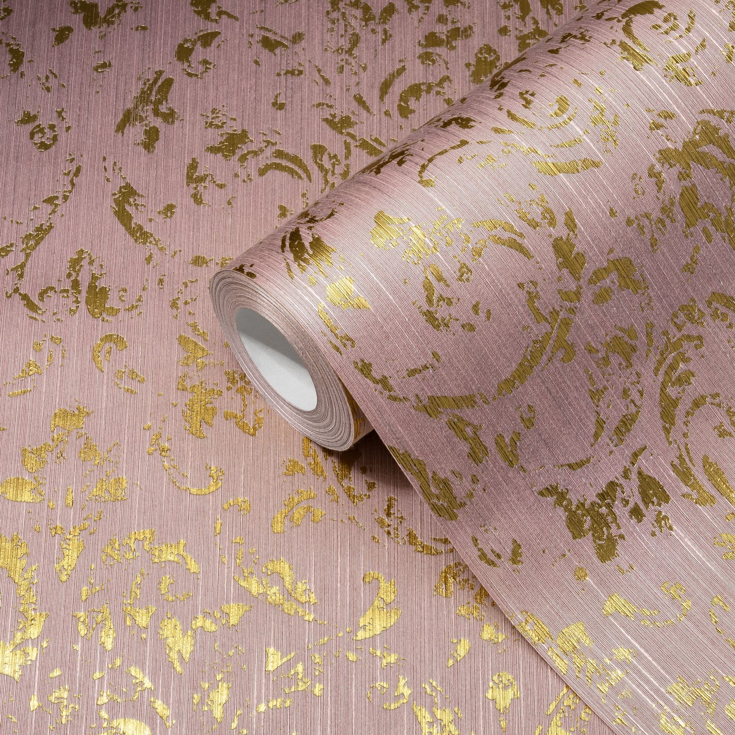 Architects Paper Metallic Silk Vlies-Textiltapete Rosa Gold 10,05 m x 0,53 m