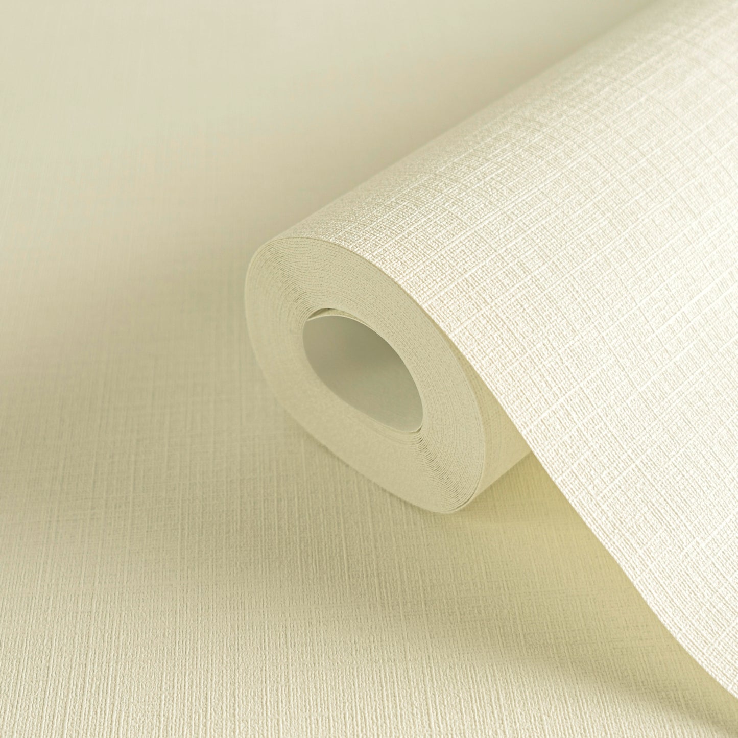 Mustertapete Leinen Elfenbein Hell - 10,05 m x 0,53 m