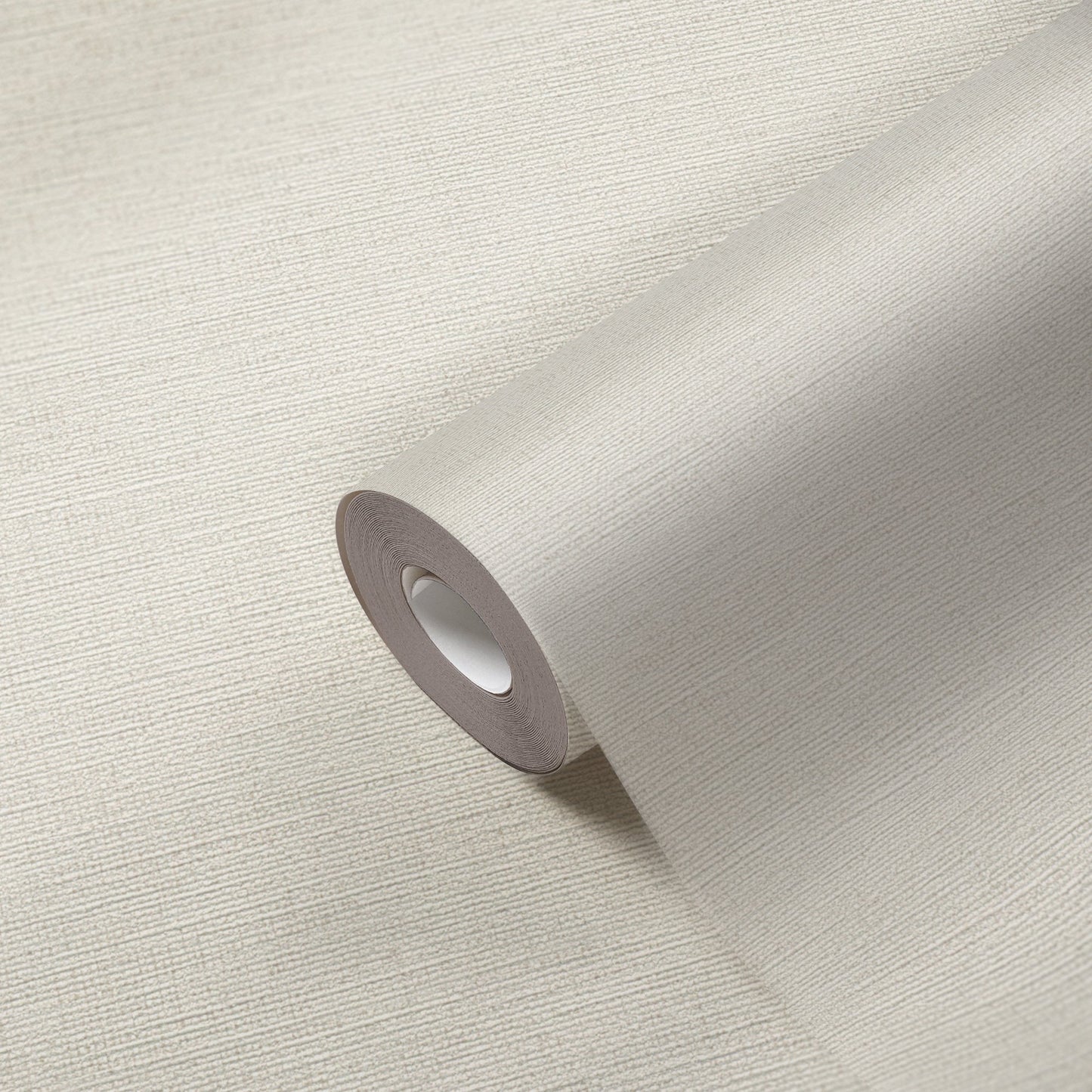 Mustertapete Leinen Elfenbein Hell - 10,05 m x 0,53 m