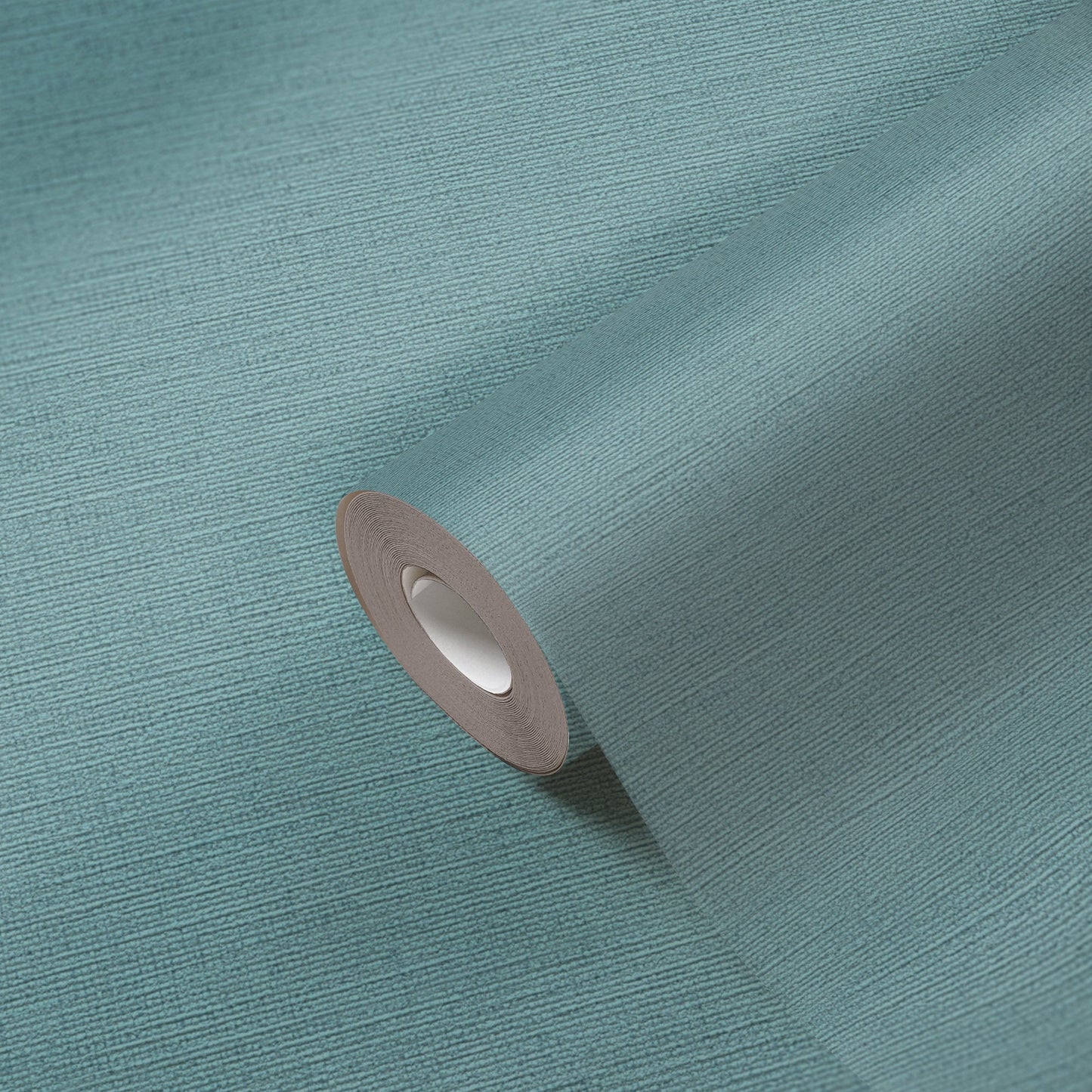 Mustertapete Leinen Teal Sanft - 10,05 m x 0,53 m