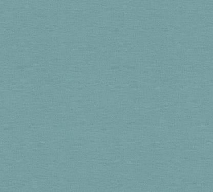 Mustertapete Leinen Teal Sanft - 10,05 m x 0,53 m