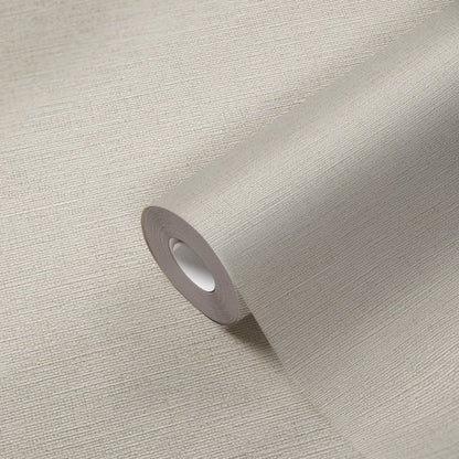Mustertapete Leinen Greige Klassisch - 10,05 m x 0,53 m