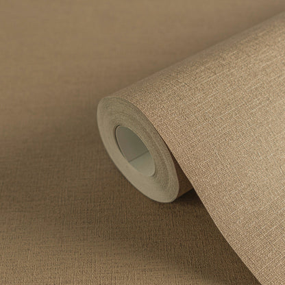 Mustertapete Leinen Braun Klassisch - 10,05 m x 0,53 m