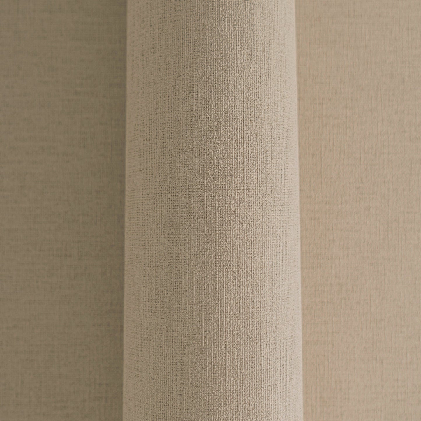 Mustertapete Leinen Taupe Klassisch - 10,05 m x 0,53 m