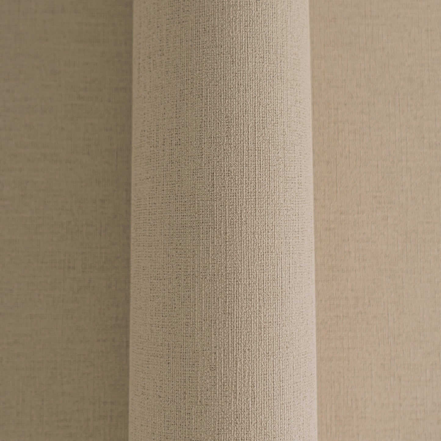 Mustertapete Leinen Taupe Klassisch - 10,05 m x 0,53 m
