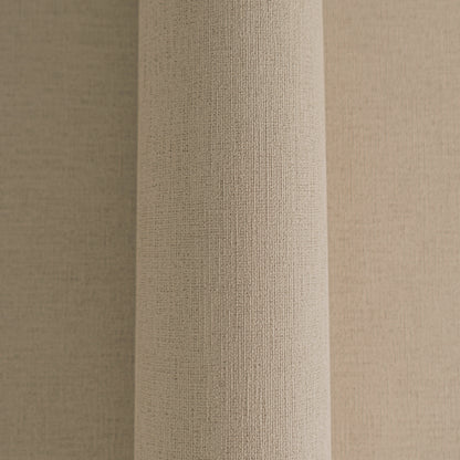 Mustertapete Leinen Taupe Klassisch - 10,05 m x 0,53 m