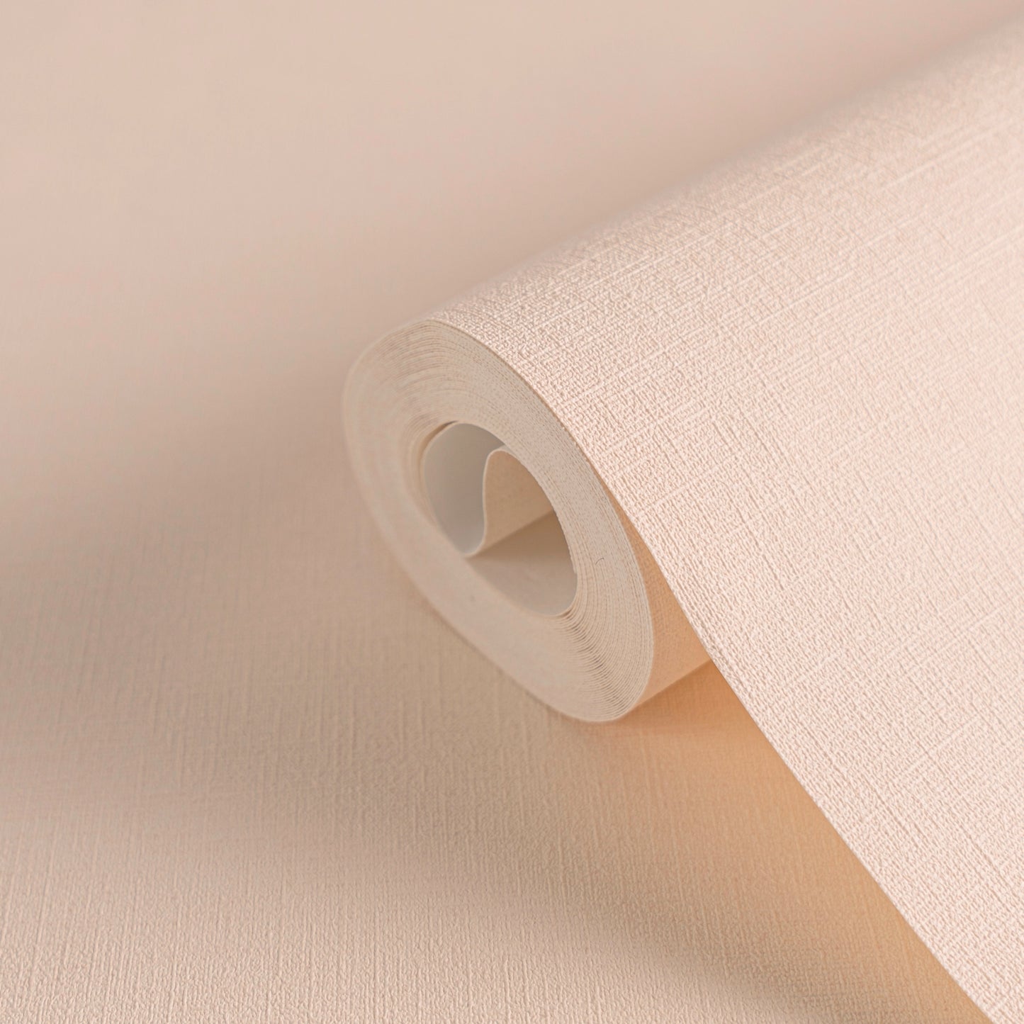 Mustertapete Leinen Pastellorange Klassisch - 10,05 m x 0,53 m