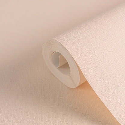 Mustertapete Leinen Pastellorange Klassisch - 10,05 m x 0,53 m