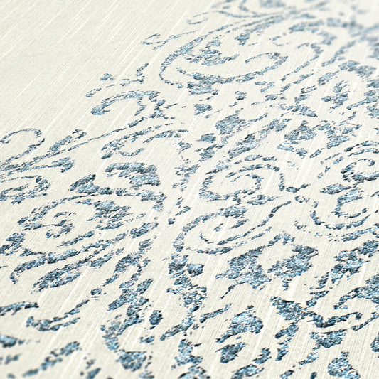 Architects Paper Luxury wallpaper Vlies-Textiltapete Weiß Silber Blau 10,05 m x 0,53 m