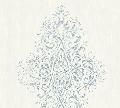 Architects Paper Luxury wallpaper Vlies-Textiltapete Weiß Silber Blau 10,05 m x 0,53 m