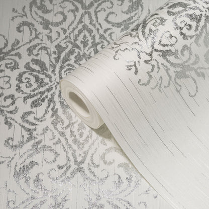Architects Paper Luxury wallpaper Vlies-Textiltapete Weiß Silber Blau 10,05 m x 0,53 m