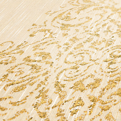 Architects Paper Luxury wallpaper Vlies-Textiltapete Creme Gold 10,05 m x 0,53 m