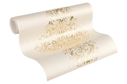 Architects Paper Luxury wallpaper Vlies-Textiltapete Creme Gold 10,05 m x 0,53 m