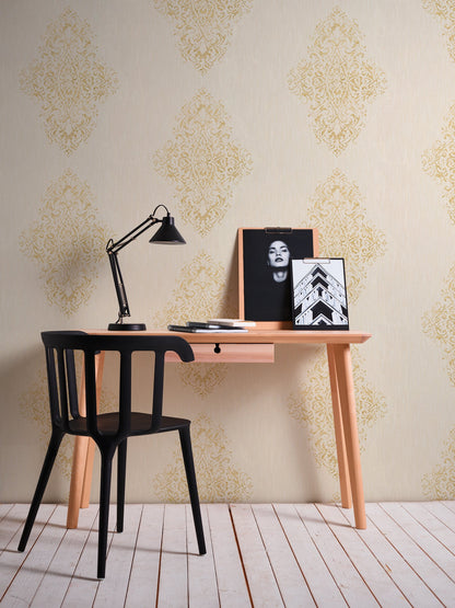 Architects Paper Luxury wallpaper Vlies-Textiltapete Creme Gold 10,05 m x 0,53 m
