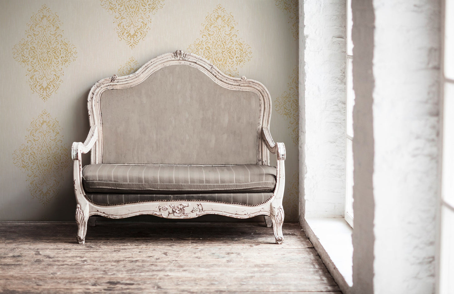 Architects Paper Luxury wallpaper Vlies-Textiltapete Creme Gold 10,05 m x 0,53 m