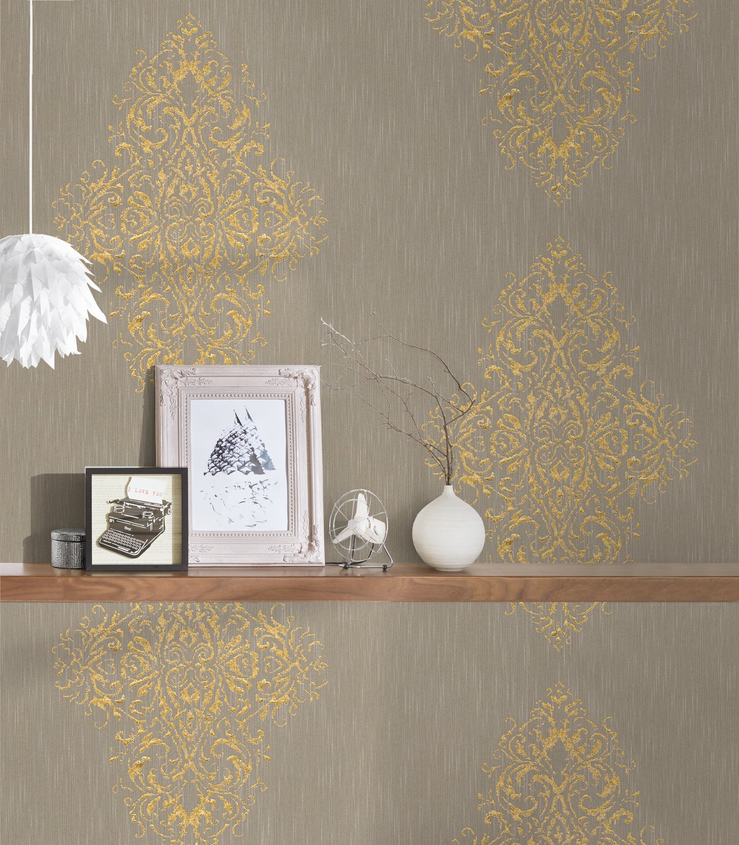 Architects Paper Luxury wallpaper Vlies-Textiltapete Beige Gold 10,05 m x 0,53 m