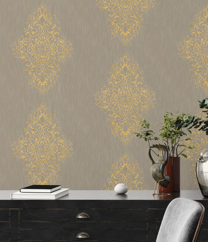 Architects Paper Luxury wallpaper Vlies-Textiltapete Beige Gold 10,05 m x 0,53 m