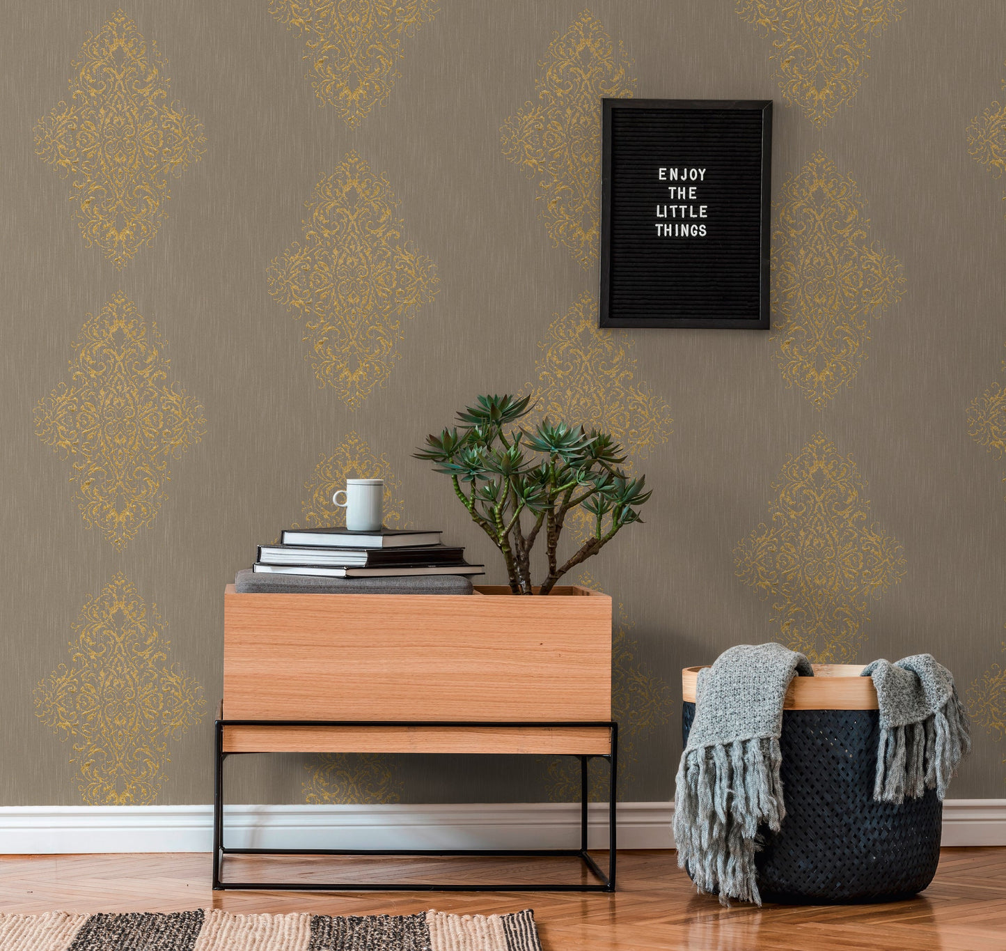 Architects Paper Luxury wallpaper Vlies-Textiltapete Beige Gold 10,05 m x 0,53 m