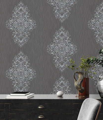 Architects Paper Luxury wallpaper Vlies-Textiltapete Braun Silber 10,05 m x 0,53 m