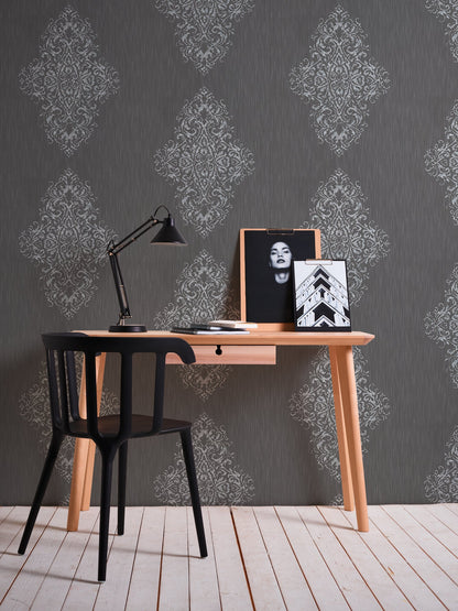 Architects Paper Luxury wallpaper Vlies-Textiltapete Braun Silber 10,05 m x 0,53 m