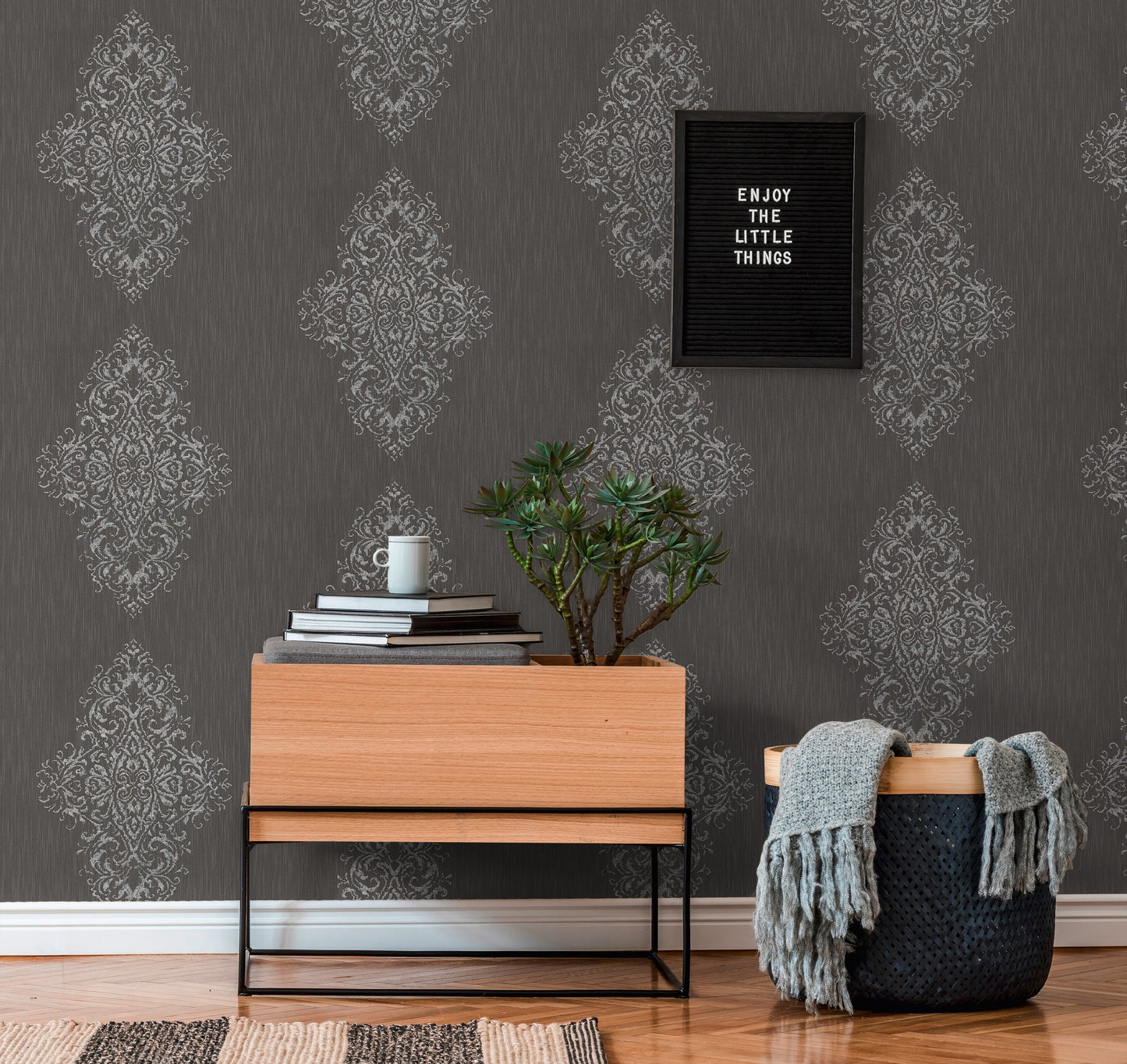Architects Paper Luxury wallpaper Vlies-Textiltapete Braun Silber 10,05 m x 0,53 m