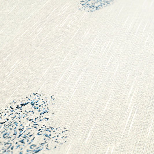 Architects Paper Luxury wallpaper Vlies-Textiltapete Weiß Silber 10,05 m x 0,53 m