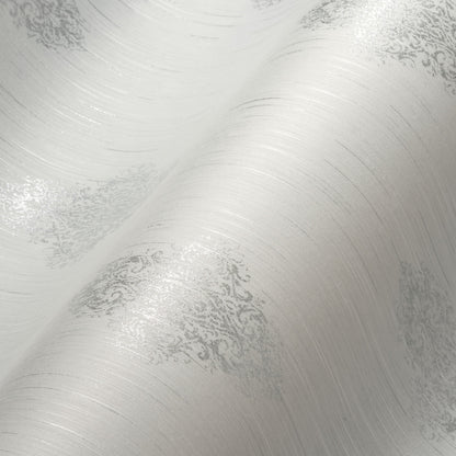 Architects Paper Luxury wallpaper Vlies-Textiltapete Weiß Silber 10,05 m x 0,53 m